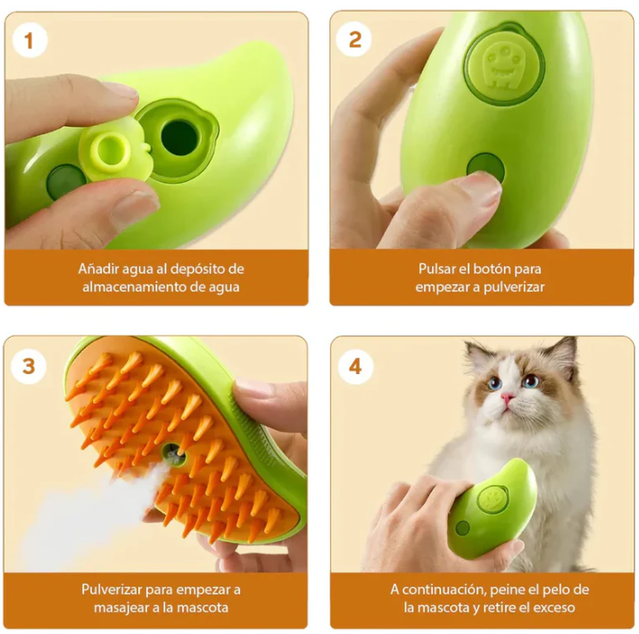 CEPILLO DE VAPOR PARA MASCOTAS 🐱🐶 | ENVÍO GRATIS