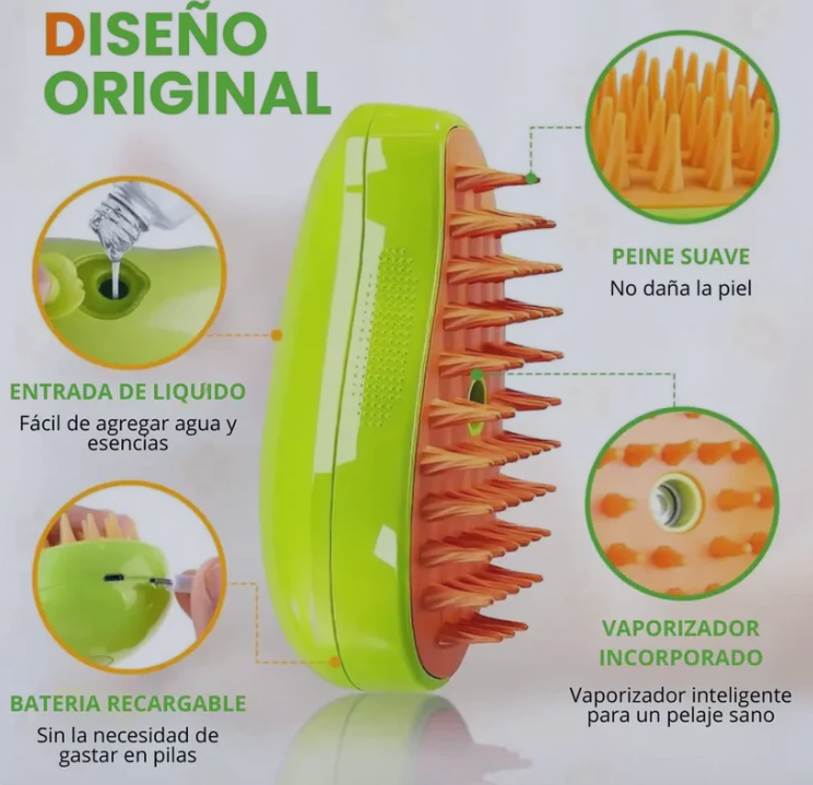 CEPILLO DE VAPOR PARA MASCOTAS 🐱🐶 | ENVÍO GRATIS